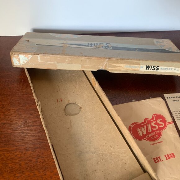 Vintage WISS Pinking Shears Scissors Model C Original Paperwork Box black silver - Picture 7 of 16